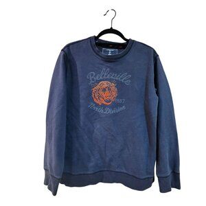 Lands End XL Mens Blue Belleville North Division Cotton Crewneck Sweatshirt
